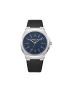 KENNETH COLE STAINLESS CASE D. BLUEE DIAL BLACK GENUINE LEATHER STRAP KCWGA2218302
