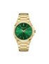 KENNETH COLE IP GOLD PLATED CASE GREEN DIAL IP GOLD PLATED STAINLESS BRACELETUNI KCWUG2220304